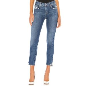 Agolde Toni Womens Ankle Frayed Straight Leg Jeans